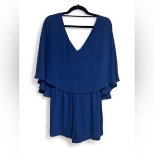 BCBG deep blu cape jumper